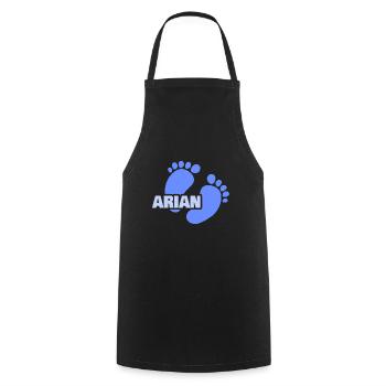 Birth of Arian - Cooking Apron - black - Front - AI Model Male 185 dark (185cm)