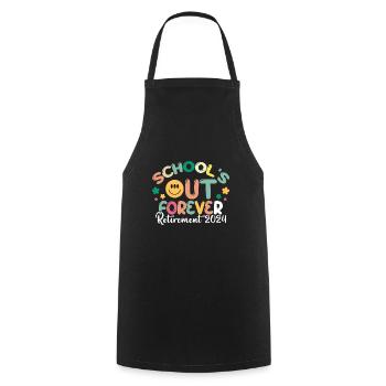 School's Out Forever Retired Teacher Gifts - Kochschürze - Schwarz - Vorne - AI Model Male 185 dark (185cm)