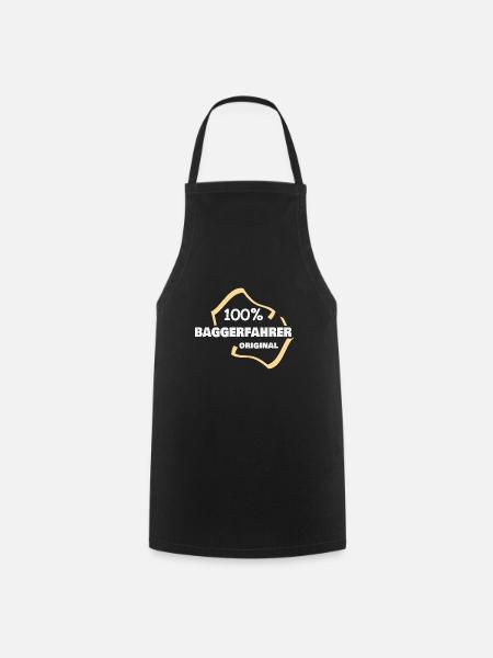 Baggerfahrer - Kochschürze - Schwarz