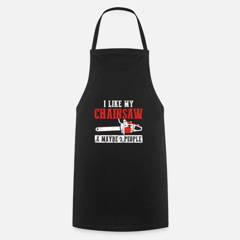 Tronçonneuse - Tablier de cuisine - noir