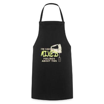 I'm Having Mixed Feelings About This Retro Baking - Cooking Apron - black - Front - AI Model Male 185 dark (185cm)