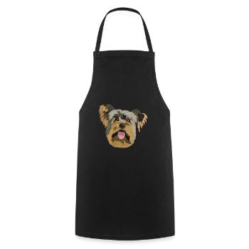 Yorkshire Terrier Yorkie Hund Geschenk - Kochschürze - Schwarz - Vorne - AI Model Male 185 dark (185cm)
