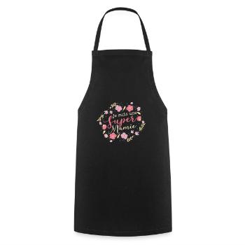 Je Suis Une Mamie Humour Grand-Maman Mamé - Tablier de cuisine - noir - Devant - AI Model Male 185 dark (185cm)