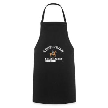 Schönes Reiten Pferde Spruch für Reiter - Kochschürze - Schwarz - Vorne - AI Model Male 185 dark (185cm)