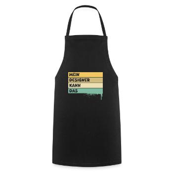Profession Designer - Cooking Apron - black - Front - AI Model Male 185 dark (185cm)