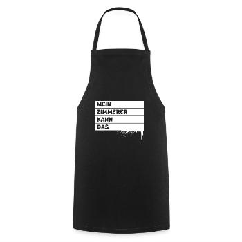 Zimmerer - Kochschürze - Schwarz - Vorne - AI Model Male 185 dark (185cm)
