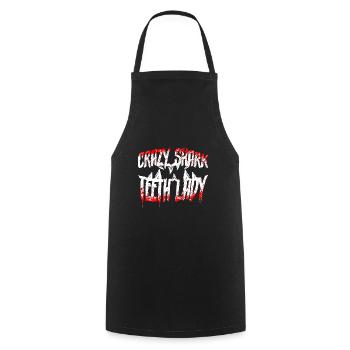 Megalodon Shark Tooth Fossil Collector Gift - Cooking Apron - black - Front - AI Model Male 185 dark (185cm)