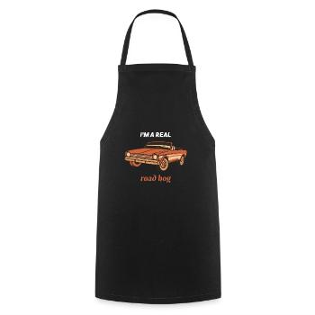 Je suis un vrai Road Hog Drôle d’amateur de voiture rétro présent - Tablier de cuisine - noir - Devant - AI Model Male 185 dark (185cm)