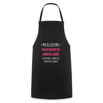 prothésiste onglulaire - Tablier de cuisine - noir - Devant - AI Model Male 185 dark (185cm)