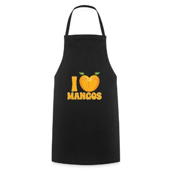 Mango Fruit Mango - Cooking Apron - black - Front - AI Model Male 185 dark (185cm)