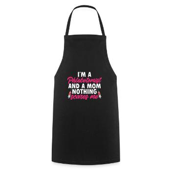 Phlebotomy Blood Draw Blood Nurse - Cooking Apron - black - Front - AI Model Male 185 dark (185cm)