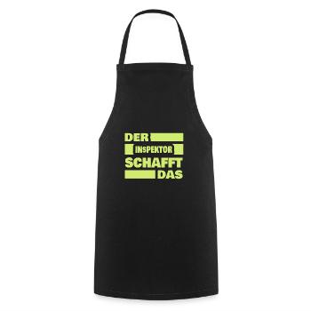 Inspector - Cooking Apron - black - Front - AI Model Male 185 dark (185cm)