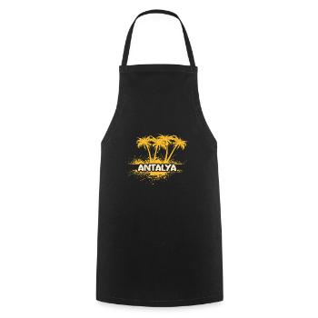 Antalya comme une fête - Tablier de cuisine - noir - Devant - AI Model Male 185 dark (185cm)