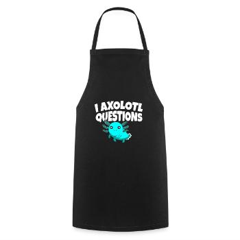 Axolotl Pet Owner I Animal Axolotl Questions - Cooking Apron - black - Front - AI Model Male 185 dark (185cm)
