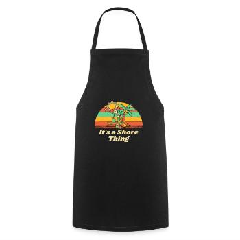 C’est un Shore Thing Beach Ocean Beach Lover Sea - Tablier de cuisine - noir - Devant - AI Model Male 185 dark (185cm)