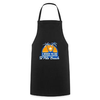 I Need To Be Seahabilitated St Pete Beach Summer - Cooking Apron - black - Front - AI Model Male 185 dark (185cm)