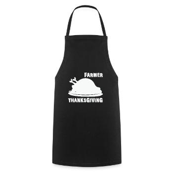 Farmer Thanksgiving Turkey Dinner Food Lover - Kochschürze - Schwarz - Vorne - AI Model Male 185 dark (185cm)