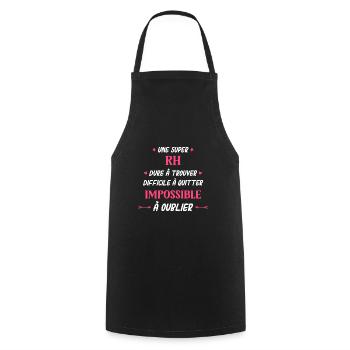 Super rh - Tablier de cuisine - noir - Devant - AI Model Male 185 dark (185cm)