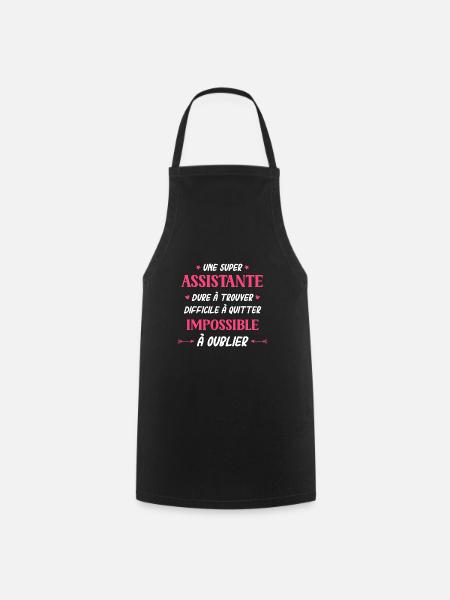 Super assistante - Tablier de cuisine - noir