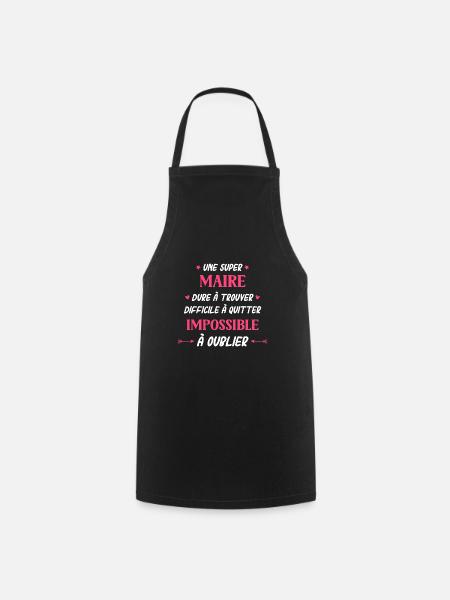 Super Maire - Tablier de cuisine - noir