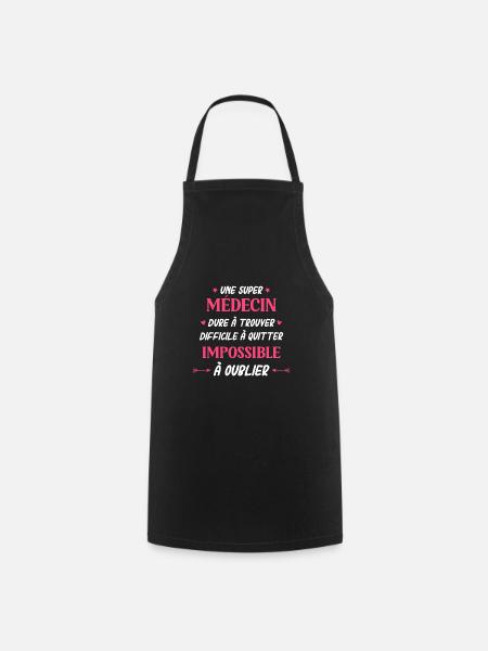 médecin - Tablier de cuisine - noir