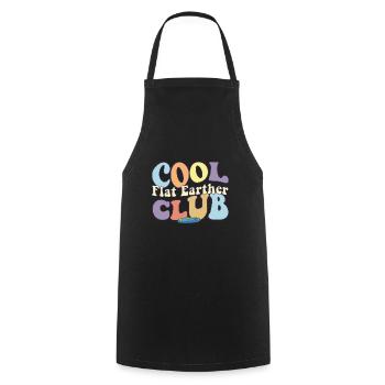 Cool Flat Earther Club Conspiracy Theory Earth Is - Cooking Apron - black - Front - AI Model Male 185 dark (185cm)