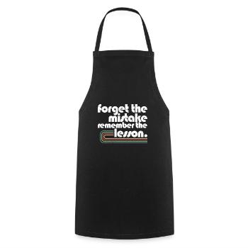 Oubliez l’erreur Souvenez-vous de l’enseignant de la leçon - Tablier de cuisine - noir - Devant - AI Model Male 185 dark (185cm)