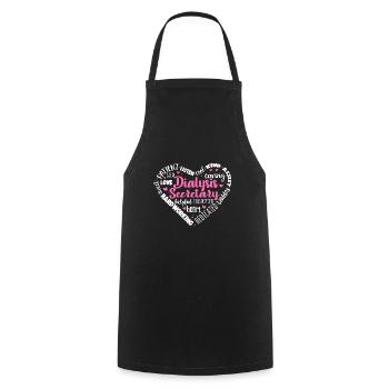 Dialysis Secretary Dialysis Specialist - Cooking Apron - black - Front - AI Model Male 185 dark (185cm)