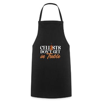Cello Player Cellist Musician Cello - Cooking Apron - black - Front - AI Model Male 185 dark (185cm)