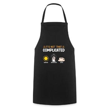 Bernedoodle Dog - Cooking Apron - black - Front - AI Model Male 185 dark (185cm)