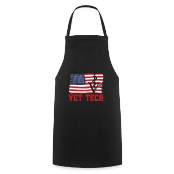 Vet Tech Veterinary Medicine Veterinary Technician - Cooking Apron - black - Front - AI Model Male 185 dark (185cm)