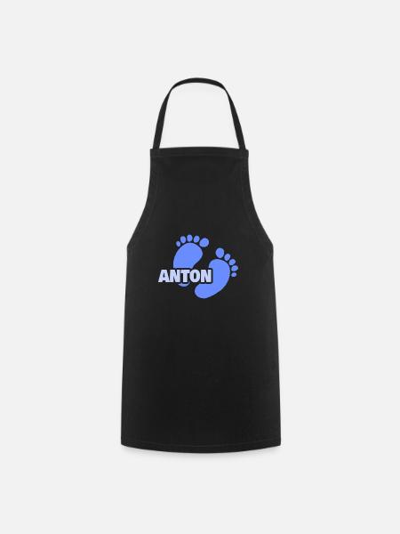Geburt Anton - Kochschürze - Schwarz