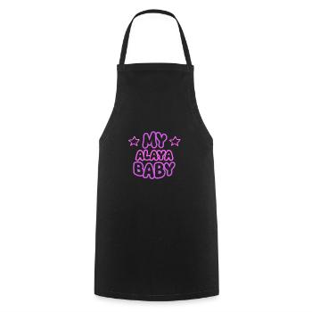 First name Alaya - Cooking Apron - black - Front - AI Model Male 185 dark (185cm)