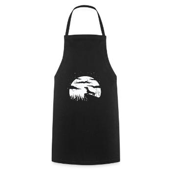 Teckel blaireau chien de la pleine lune - Tablier de cuisine - noir - Devant - AI Model Male 185 dark (185cm)