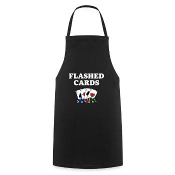 Flashed Cards Card Games Casino Card Player - Kochschürze - Schwarz - Vorne - AI Model Male 185 dark (185cm)