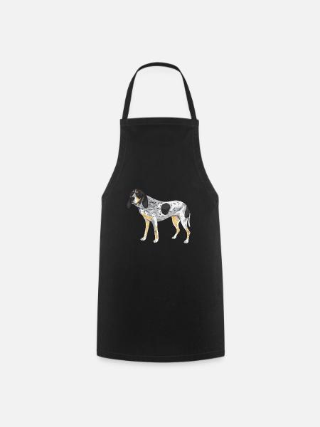 Bluetick Coonhound gift funny saying - Cooking Apron - black