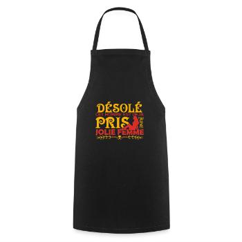 Cadeau Mari Copain Le meilleur copain du monde !! - Tablier de cuisine - noir - Devant - AI Model Male 185 dark (185cm)