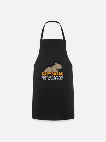 Capybara Nagetier - Kochschürze - Schwarz