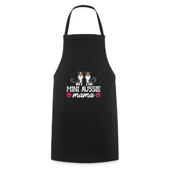 Miniature Australian Shepherd - Cooking Apron - black - Front - AI Model Male 185 dark (185cm)