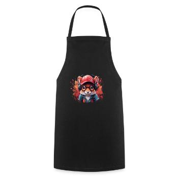 Squirrel Animal Art I Cool Cute - Cooking Apron - black - Front - AI Model Male 185 dark (185cm)