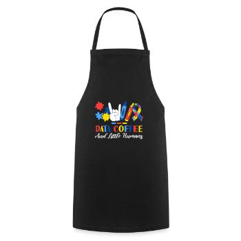 Data Coffee et Little Humans Thérapeute ABA - Tablier de cuisine - noir - Devant - AI Model Male 185 dark (185cm)