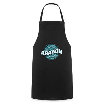 Aragon als Geschenkidee - Kochschürze - Schwarz - Vorne - AI Model Male 185 dark (185cm)