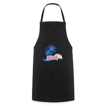 Ibiza Beach - Cooking Apron - black - Front - AI Model Male 185 dark (185cm)