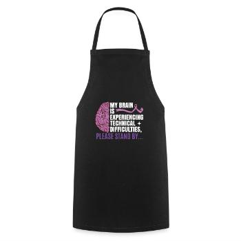 Epilepsy Awareness Designs for Men - Cooking Apron - black - Front - AI Model Male 185 dark (185cm)
