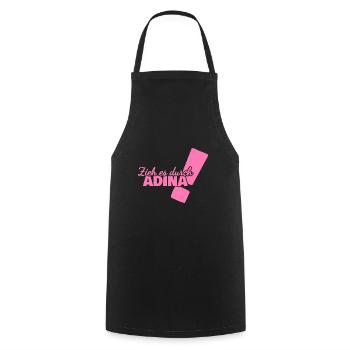 Geschenk für Adina - Kochschürze - Schwarz - Vorne - AI Model Male 185 dark (185cm)