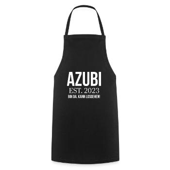 Azubi Geschenk Ausbildung 2023 Lehrling Spruch - Kochschürze - Schwarz - Vorne - AI Model Male 185 dark (185cm)