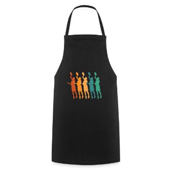 Disque de lancer de frisbee ultime - Tablier de cuisine - noir - Devant - AI Model Male 185 dark (185cm)
