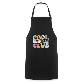 Cool Bionic Knee Club Knee Replacement Surgery - Cooking Apron - black - Front - AI Model Male 185 dark (185cm)