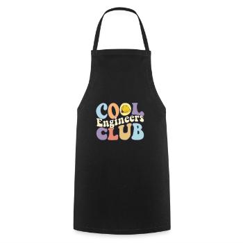 Cool Engineers Club Master Builder Engineering - Cooking Apron - black - Front - AI Model Male 185 dark (185cm)