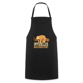 Offizielles Nachtschichtshirt Faultier - Kochschürze - Schwarz - Vorne - AI Model Male 185 dark (185cm)
